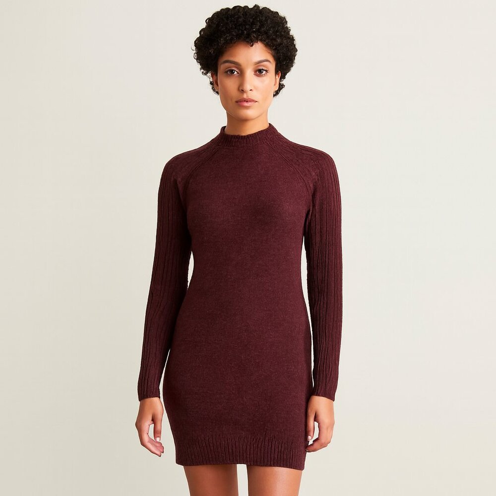 Abercrombie mock neck mini dress in size XS.  Button closure at the back.
